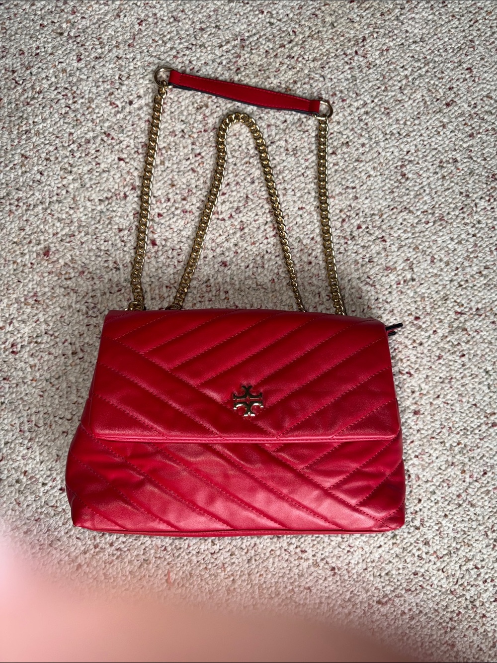 Designer Like Red Quilted Chain-Shoulder Bag